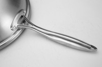 Wok Profesional de Acero Inoxidable 304 de Alta Calidad y Gran Capacidad, Antiadherente, con Tapa de Vidrio