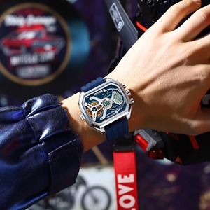 Reloj POEDAGAR E106 para Hombre, con Fecha, Semana, Luminoso, LED, Correa de Silicona, Electrónico, Doble Hora, Reloj de Cuarzo de Moda - Product Image 6