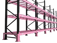 Étagère de rangement robuste en acier réglable à 4 niveaux sans boulons pour entrepôt et garage avec 4 roues anti-collision et capacité personnalisable
