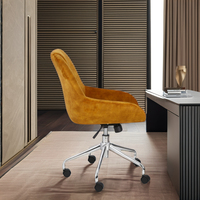 Chaise de bureau pivotante de luxe à dossier haut en cuir PU souple/velours avec appuie-tête et accoudoir en maille Style design moderne