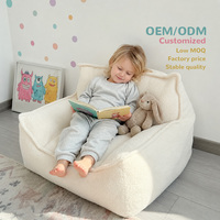Canapé-lit enfant personnalisé avec rembourrage en mousse déchiquetée, housse lavable, design léger et sûr pour chambre d'enfant, fournisseur d'usine OEM