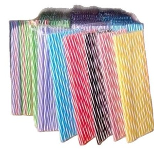 Pajita Reutilizable de Plástico Duro con Diseño de Rayas, Tubo Recto de PP, Resistente al Calor, Lavable, para Bebidas Diarias en Frascos Mason, Pajita No Desechable - Product Image 4