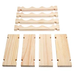 2 niveaux 6 porte-<span class=keywords><strong>bouteilles</strong></span> porte-vin en <span class=keywords><strong>bois</strong></span> massif naturel organisateur de <span class=keywords><strong>bouteilles</strong></span> de vin <span class=keywords><strong>casier</strong></span> à vin - Product Image 4