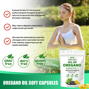 Disponibili in Stock Capsule di Olio di Origano Biologico GMP all'Ingrosso OEM da 1500mg per Supporto Immunitario e Integratori a Base di Erbe con Estratto di Olio di Cumino Nero - Product Image 4