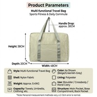 Sac de voyage durable grande capacité avec pochette pour trolley, sangle de bagage, imperméable, pour la gym, le sport, le week-end, sac de sport, sac de nuit, sac à main