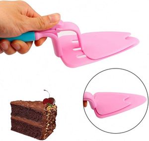 Couteau à gâteau en acier inoxydable, trancheur à gâteau en acier inoxydable, spatule à gâteau en plastique, couteau à tarte, ensemble de leviers à gâteau, emballé en sachet et boîte, outil décoratif - Product Image 4