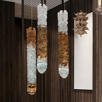 Ornements suspendus pour hall d'hôtel et bureau de vente, sculptures en bois transparentes, sculptures en résine, décorations suspendues