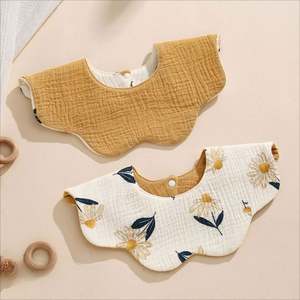 Babero 100% Algodón para Recién Nacidos, Suave, con Doble Cierre de Botones, Lavable, para Comer - Product Image 2