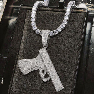 Lifeng - Dijes de Joyería Fina con Diseño 3D, Estilo Hiphop, Plata de Ley 925, Baño de Rodio, Corte Brillante, Moissanita VVS, Certificado GRA - Product Image 3