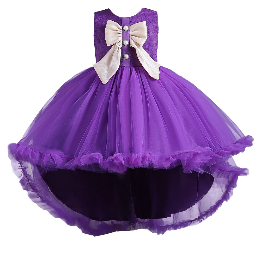 Abito Da Principessa In Tulle Per Bambina - Maniche Volanti, Cotone, Età 2-7 Anni, Per Feste E Compleanni - Foto 4