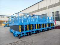 Plateforme élévatrice mobile à ciseaux robuste, capacité de levage hydraulique de 500 kg, table élévatrice en acier, vitesse de 4-6 m/min pour usine industrielle