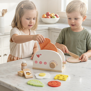 Juego <span class=keywords><strong>de</strong></span> juguetes <span class=keywords><strong>de</strong></span> madera para rellenar tostadas, máquina para hacer pan, <span class=keywords><strong>juguete</strong></span> <span class=keywords><strong>de</strong></span> cocina, accesorios <span class=keywords><strong>de</strong></span> mantequilla para rebanar sándwiches, regalo <span class=keywords><strong>de</strong></span> juego <span class=keywords><strong>de</strong></span> rol para niños - Product Image 4