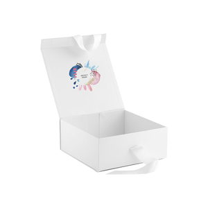 Hộp Quà Bán Lẻ Đóng Từ Tính Vỏ Sò Bìa Cứng Màu Trắng Trơn Sâu <span class=keywords><strong>A4</strong></span> Phổ Biến Cho Quần Áo - Product Image 6