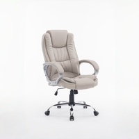 Chaise de bureau ergonomique moderne très vendue avec rotation à 360 degrés réglable, en cuir PU PVC