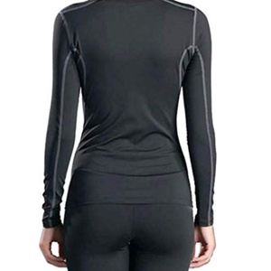 WANAYOU, camiseta informal de compresión de poliéster sólido para mujer, camiseta atlética de manga larga para correr, camisetas de entrenamiento de talla grande - Product Image 2