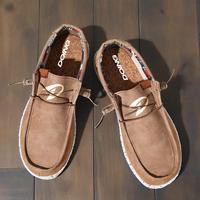 Chaussures en cuir personnalisées confortables chaussures plates décontractées en cuir véritable de qualité supérieure en cuir de vachette, mocassins en cuir suédé pour hommes