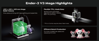 Printer 3D Global Version Ender-3 V3 Mega dengan Volume Cetak Besar 420x420x420mm, Otomatis, Cepat, dan Teknologi FDM