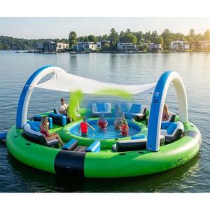 Plateforme flottante gonflable en PVC personnalisée pour complexe commercial, ponton, <span class=keywords><strong>bateau</strong></span>, cabane, tente, piscine, loisirs - Product Image 1