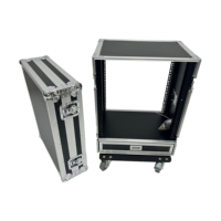 Flight case OEM personnalisé de haute qualité 12U+2U avec tiroir pour micros, pour amplificateur, avec fermeture à boucles, étanche IP67, robuste
