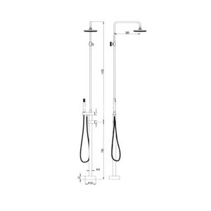 Colonna Doccia <span class=keywords><strong>da</strong></span> Esterno Kaiping Youjia con Rubinetto per <span class=keywords><strong>Vasca</strong></span> Nascosta, Doccetta a Colonna, Finitura Lucida in Ceramica, Stile Moderno - Product Image 6