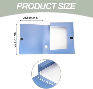 Clip per Carta A4 Personalizzate, Scatole Portadocumenti in <span class=keywords><strong>Plastica</strong></span> Blu A4, Cartelle Portadocumenti, Scatole per Archivio con Coperchio - Product Image 1
