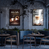 Boîte à lumière à cadre rétroéclairé à LED Boîte à lumière publicitaire mince pour affiche de film Boîte à lumière ultra fine pour café de restaurant