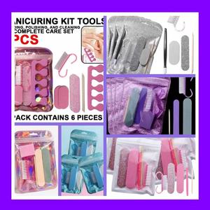 Complete <b>nail</b> art tool <b>kit</b>, <b>nail</b> sanding strips, mini <b>nail</b> filing set, double-sided manicure, buffing, and horn brush - Product Image 2