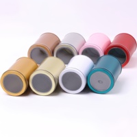 85*120mm Runde Weißblechdose mit Transparentem Sichtfenster-Deckel Leerer Behälter für Tee, Süßigkeiten, Kekse, Kuchen, Kerzen-Verpackung