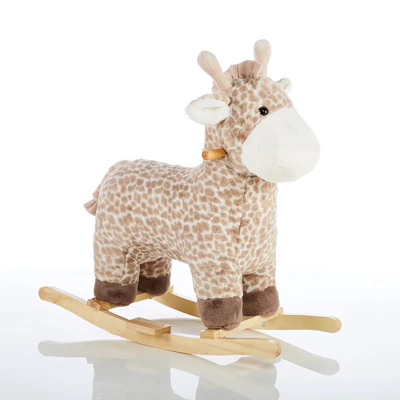 Giraffe stuffed animal happy riding toys plush animal riding rocking horse toy