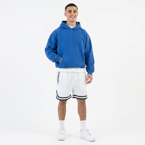 Sweat à capuche unisexe en polaire épaisse, logo personnalisé brodé, motif uni, séchage rapide, respirant, haute qualité, hiver, pour homme - Product Image 1
