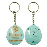 Cadeaux créatifs, porte-clés en plastique ABS de forme ovale, bouton sonore, pendentif mignon et tendance, accessoires, petit enregistreur de messages portable