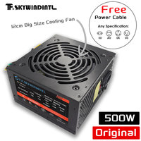Unité d'alimentation PC PSU 500W Gaming 120mm RGB Fan 220V ATX Alimentation pour ordinateur de bureau pour BTC