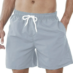 Shorts de sport décontractés pour hommes, nouvelle collection, couleur unie, éco-responsables, taille élastique avec cordon de serrage, prix compétitif, service OEM, en poly. - Product Image 4