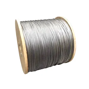 Buen precio, tipo de alambre galvanizado por inmersión en caliente de la cuerda de alambre de acero inoxidable cable de acero galvanizado
