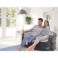 Canapé transat gonflable de haute qualité Portable 2 personnes Air canapé-lit pliant floqué fauteuil pour une utilisation intérieure et extérieure