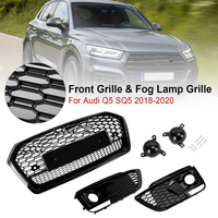 Usine Pas Cher Voiture Q5 SQ5 Avant Noir Grille RSQ5 Style Nid D'abeille Maille Grill Antibrouillard Grill pour Audi Q5 SQ5 2018 2019 2020