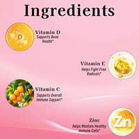Gummies Premium de Sureau de Haute Qualité pour la Santé Générale et le Soutien Immunitaire, avec Vitamine C et 130mg d'Extrait de Sureau