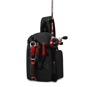 Sac de pêche multifonctionnel 50L en nylon imperméable avec bretelles double/simple, capacité de suspension de canne, unisexe - Product Image 3