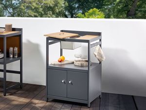 Conjunto de Cocina Modular para Exteriores AJUNION, Conjunto de Muebles de Cocina de Acero Inoxidable con Fregadero y Carrito - Product Image 4