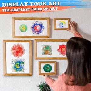 Bview Art 6 colores Paint Spin Art Machine Kit Cool Painting Spinner Juguetes Kits Set para niño niña DIY - Product Image 3