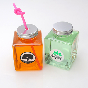 Botella Biodegradable de plástico transparente para frutas, leche, té, taza de bebidas, <span class=keywords><strong>café</strong></span> con tapa, 500ml - Product Image 2