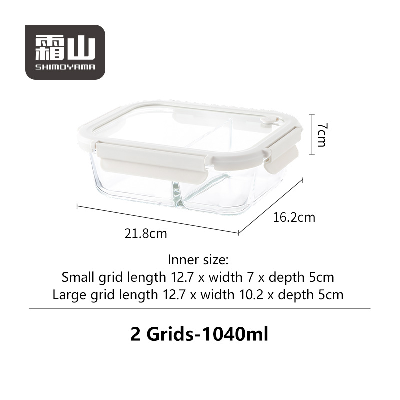 Clear 1040ml 2 Grids