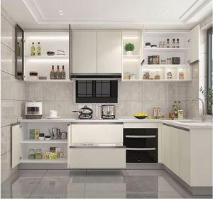 ครัวซานโตโปวาที่สดใสและเป็นระเบียบ: ชั้นวางแบบเปิด, เครื่องใช้ไฟฟ้าในตัว และตู้เก็บของโทนสีเบจพร้อมระบบจัดเก็บอัจฉริยะ - Product Image 4