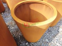 Jardinière en acier Corten Série Métallique, Bac à plantes en acier Corten, Pots à fleurs en acier Corten