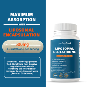 Cápsulas <span class=keywords><strong>de</strong></span> L-Glutatión <span class=keywords><strong>de</strong></span> Marca Privada OEM 500mg con Ácido Hialurónico y Vitamina C, Veganas, para la Luminosidad <span class=keywords><strong>de</strong></span> la Piel, Antioxidantes, 60 Unidades - Product Image 2