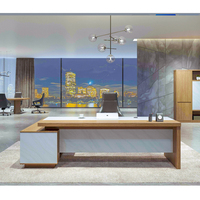 Bureau de direction moderne modulaire extensible en forme de L avec panneau en bois, table d'ordinateur pour usage commercial