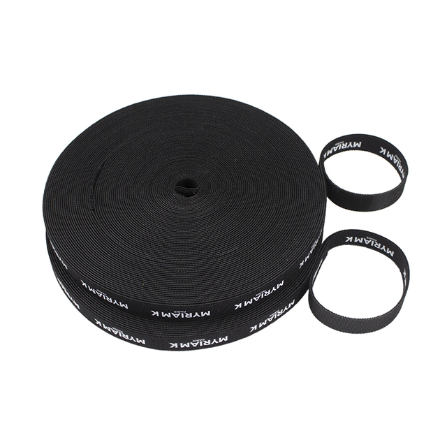 Custom Logo Eco-Friendly Double Colorful Self-Adhesive Reusable 100% Nylon Hook Loop Straps for Cable Management DIY Back Back