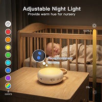HiFiD 2026 Nouveau HFD-W39C Machine à bruit blanc portable avec capteur de pleurs, apaisant pour bébé, 2000mAh, 120H, boutons phosphorescents