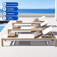 Chaise longue de piscine extérieure commerciale avec structure en aluminium, mobilier de relaxation pour hôtels, complexes hôteliers, villas de plage et projets.