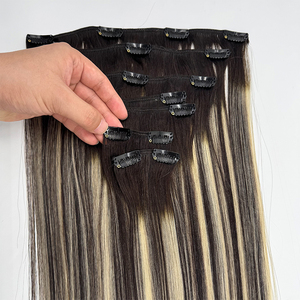 Vente chaude Clip Dans Les Extensions De Cheveux Gramme Lourd 100g Disponible Plus Invisible Nouveau Design Cuticule Aligné - Product Image 2